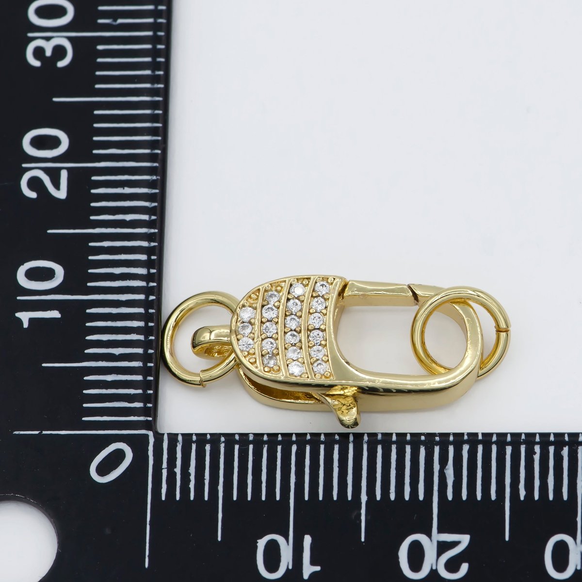 Micro Pave Gold Filled CZ Lobster Clasp End Clasp For DIY Jewelry Making Necklace Bracelet Anklet L-301~L-304 - DLUXCA