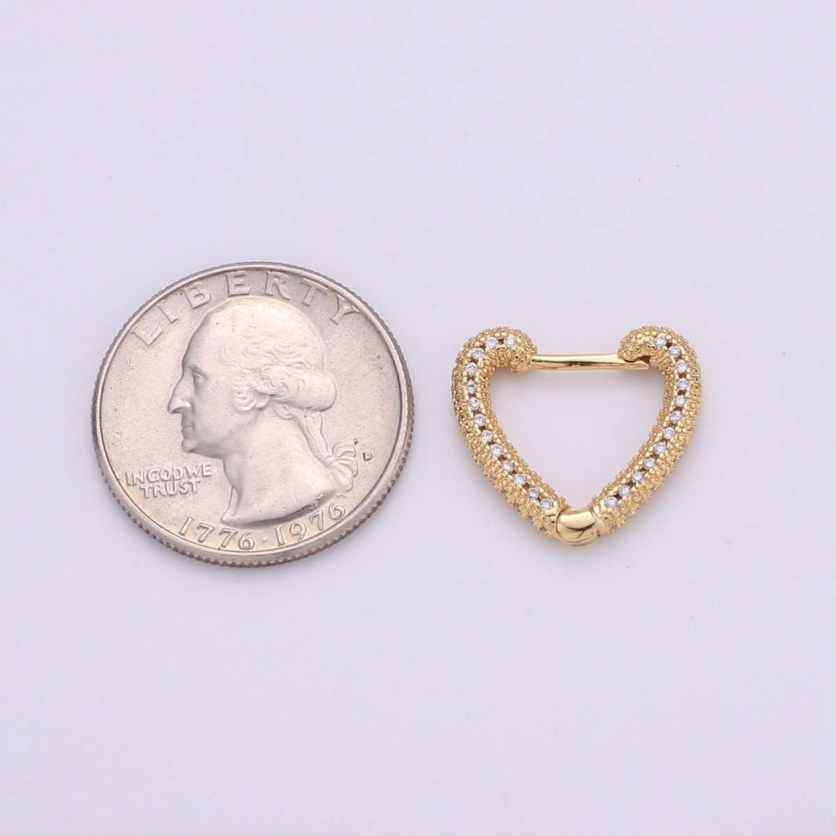 Micro Pave Heart Hoop Earrings, Cubic Hoop Huggie Earrings, Gold Hoop Earrings, Dainty Hoop Earrings, Minimalist Hoop Earring, K-549 - DLUXCA