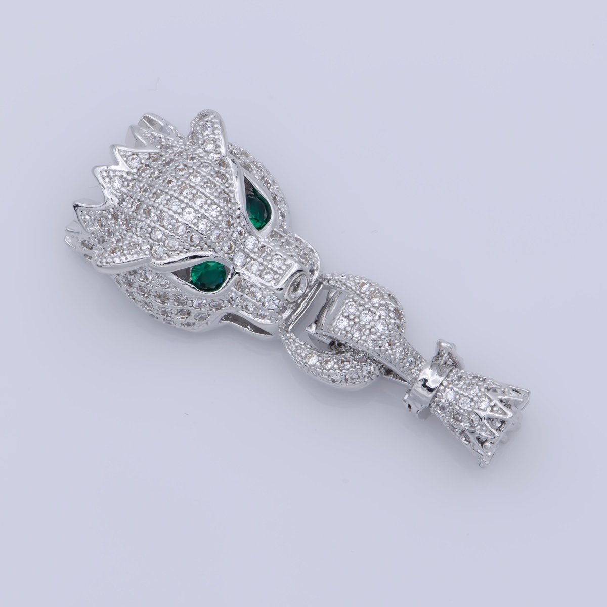 アクセサリー Bracelet Leopard micro pave CZ Leopard Head Charm Bracelet Set Micro Pave CZ Crystals
