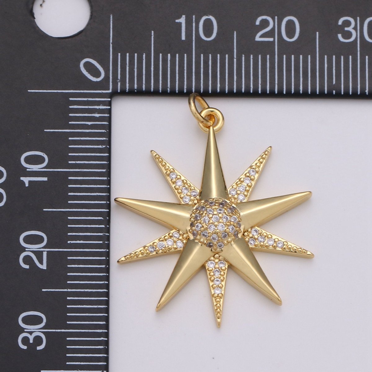 Micro Pave Star Charms, Cubic Zirconia Charms, CZ Charms, Gold Star Charm, Necklace Pendant Bracelet Charms Silver Star Celestial Jewelry D-475 D-587 - DLUXCA