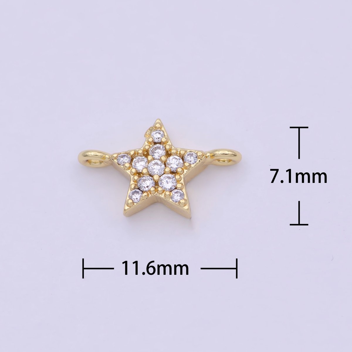 Mini 14k Gold Filled Heart, Star Charm Connector for Bracelet Necklace Earring Link Connector Supply F-001 F-003 - DLUXCA