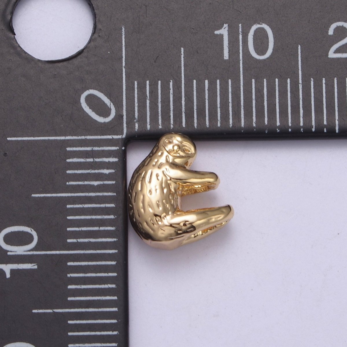 Mini 16K Gold Filled Lazy Sloth Charm for Necklace Bracelet Pendant Jewelry N-629 - DLUXCA
