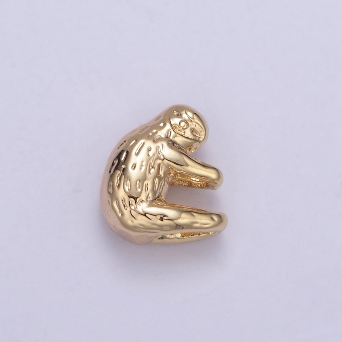 Mini 16K Gold Filled Lazy Sloth Charm for Necklace Bracelet Pendant Jewelry N-629 - DLUXCA