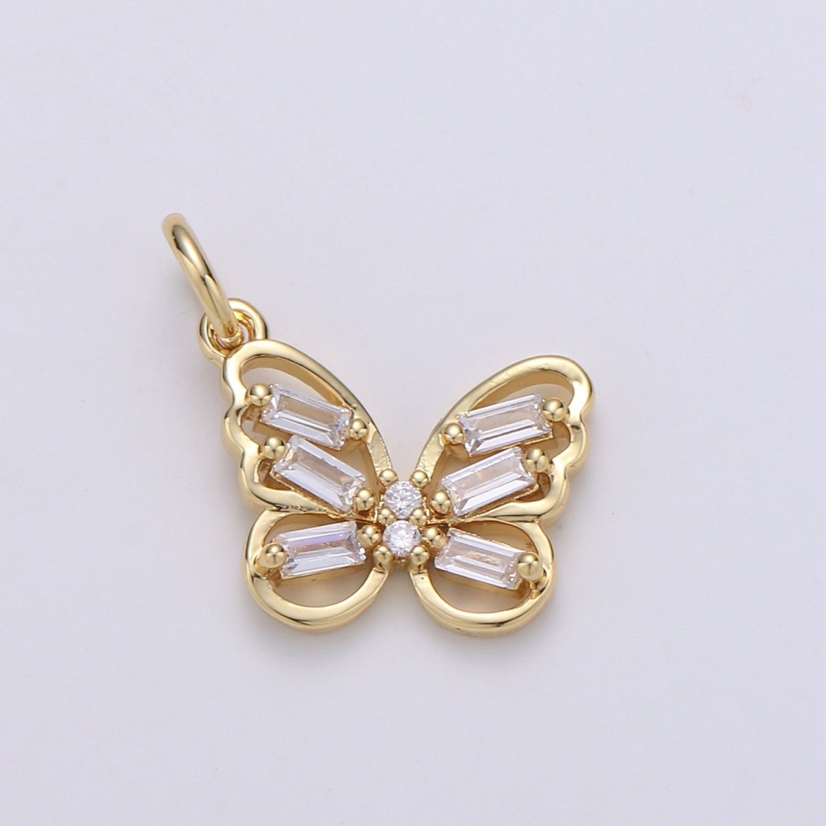 Mini 24k Gold Filled Butterfly Charm E-006 - DLUXCA