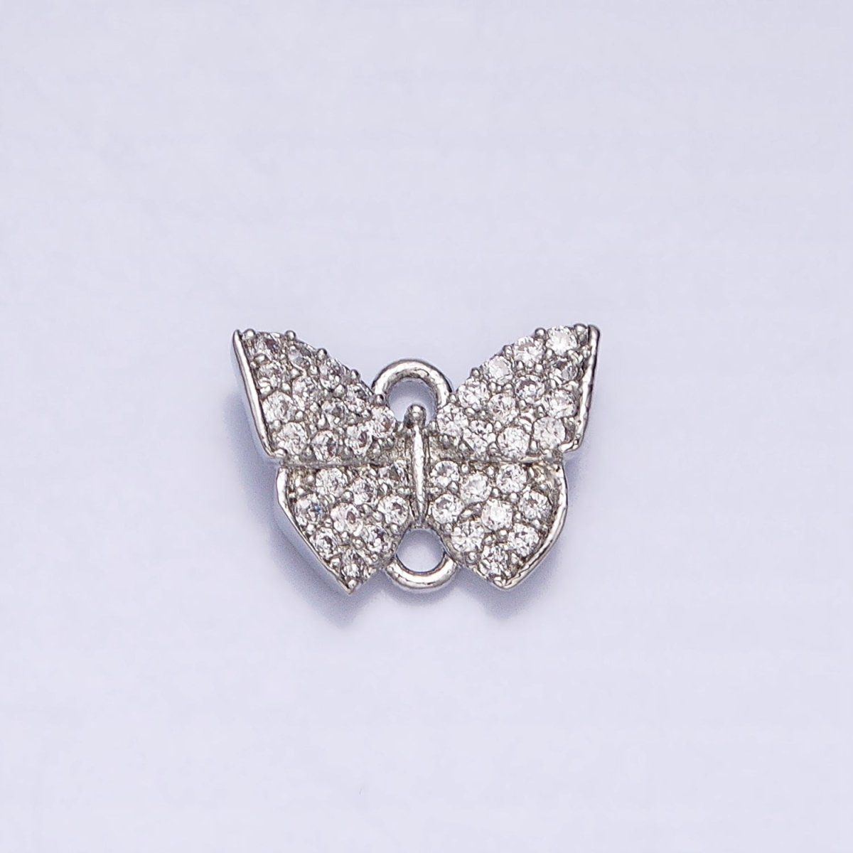 Mini Butterfly Mariposa Clear Micro Paved CZ Link Connector | AA974 AA975 - DLUXCA