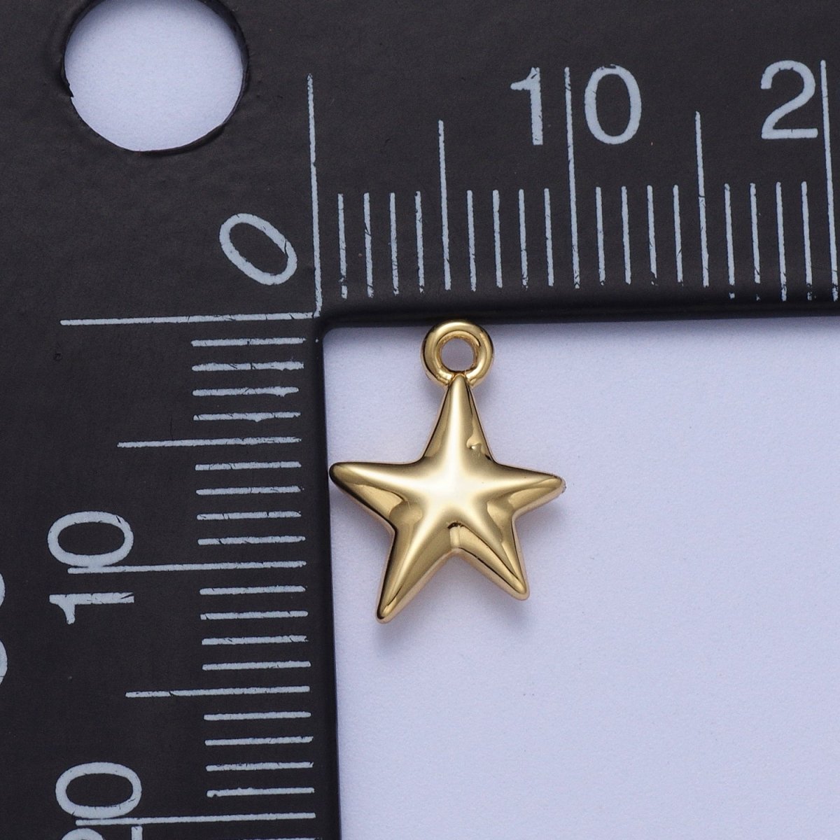 Mini Celestial Puffed Star Add-On Charm in Gold & Silver | AC-036 AC-037 - DLUXCA
