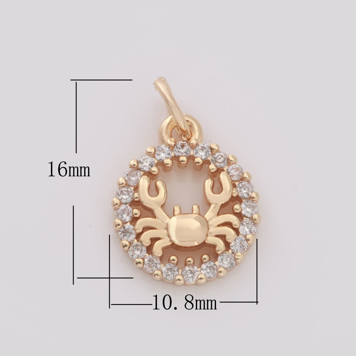 Mini Crab Charm Dainty Wild Crab Beach Animal Under the water inspired for Necklace Earring Bracelet Supply M-749 - DLUXCA