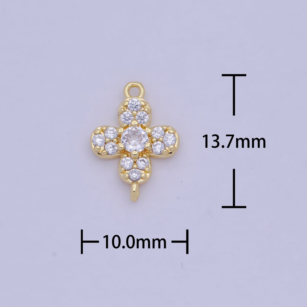 Mini Cross Charm Connector for Earring Bracelet Necklace Link Connector F-797 - DLUXCA