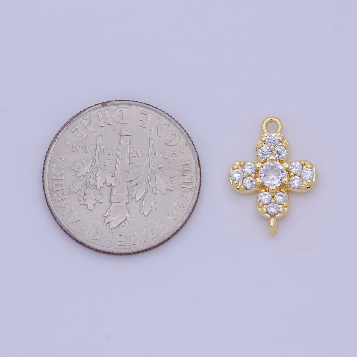 Mini Cross Charm Connector for Earring Bracelet Necklace Link Connector F-797 - DLUXCA
