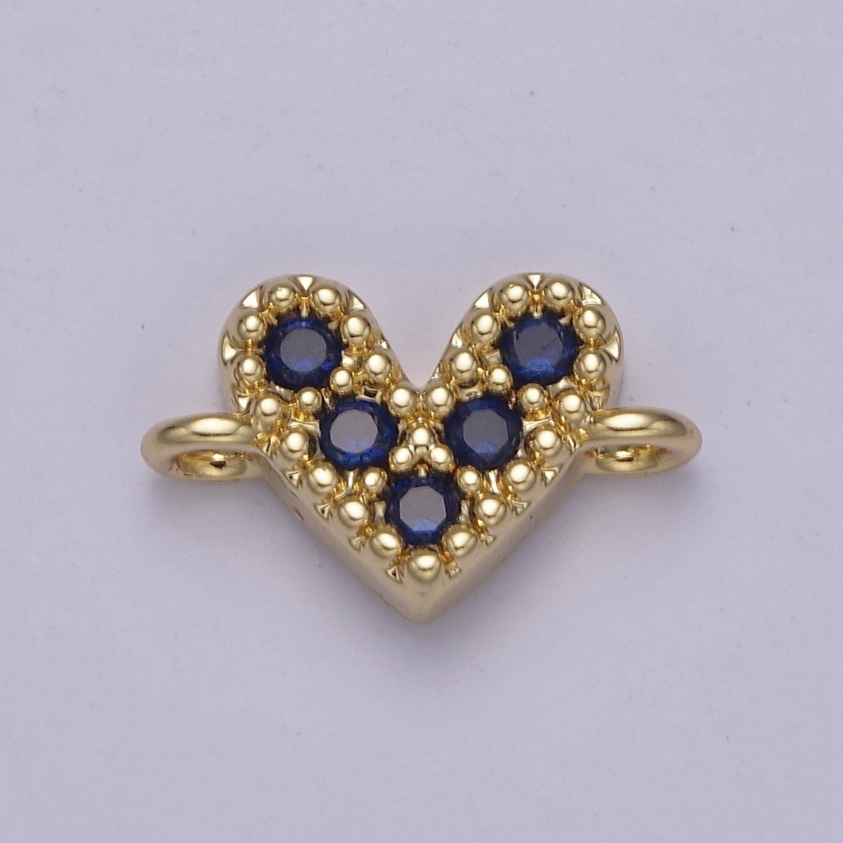 Mini Cubic Heart Charm Connector for Bracelet Necklace Link Connector F-062/F-063/F-069/F-070 - DLUXCA