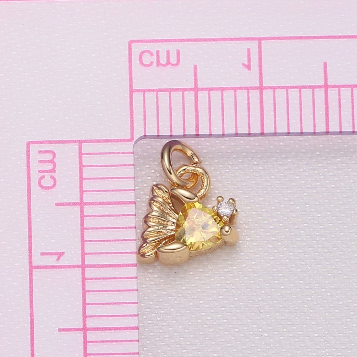 Mini Cute Golden Crystal Carrot Charms CZ Gold Plated Floral Veggie Plant Nature Charm Pendant GP-687 - DLUXCA