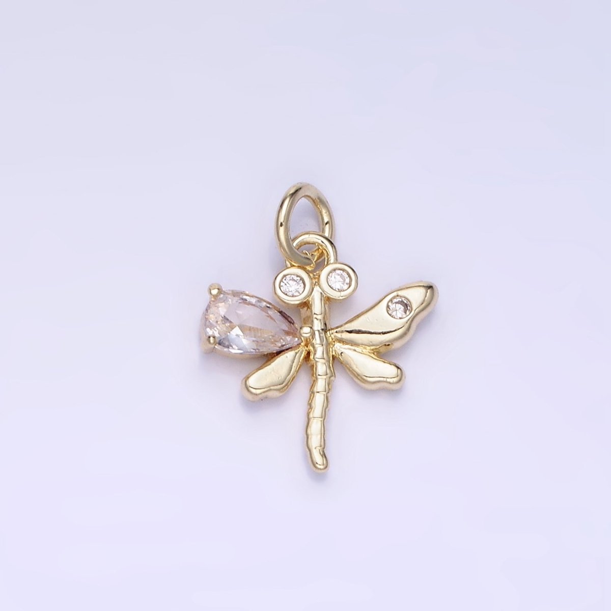 Mini Dragon Fly Charm 14K Gold Filled Insect Pendant | AG-673 - DLUXCA