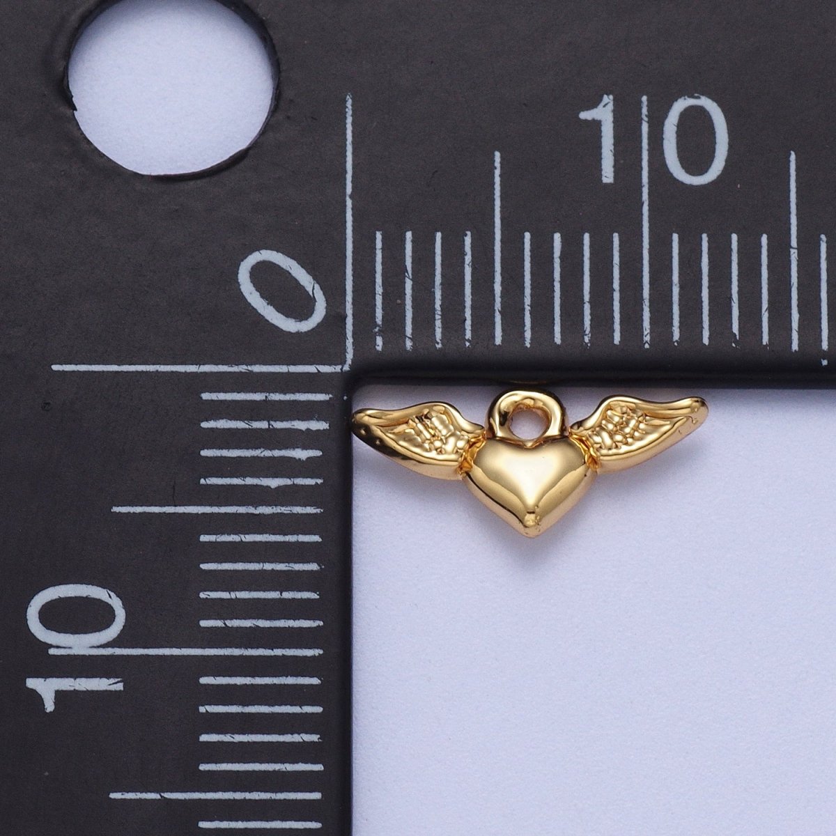 Mini Flying Angel-Winged Heart Love Charm in Gold & Silver | AC050 AC051 - DLUXCA