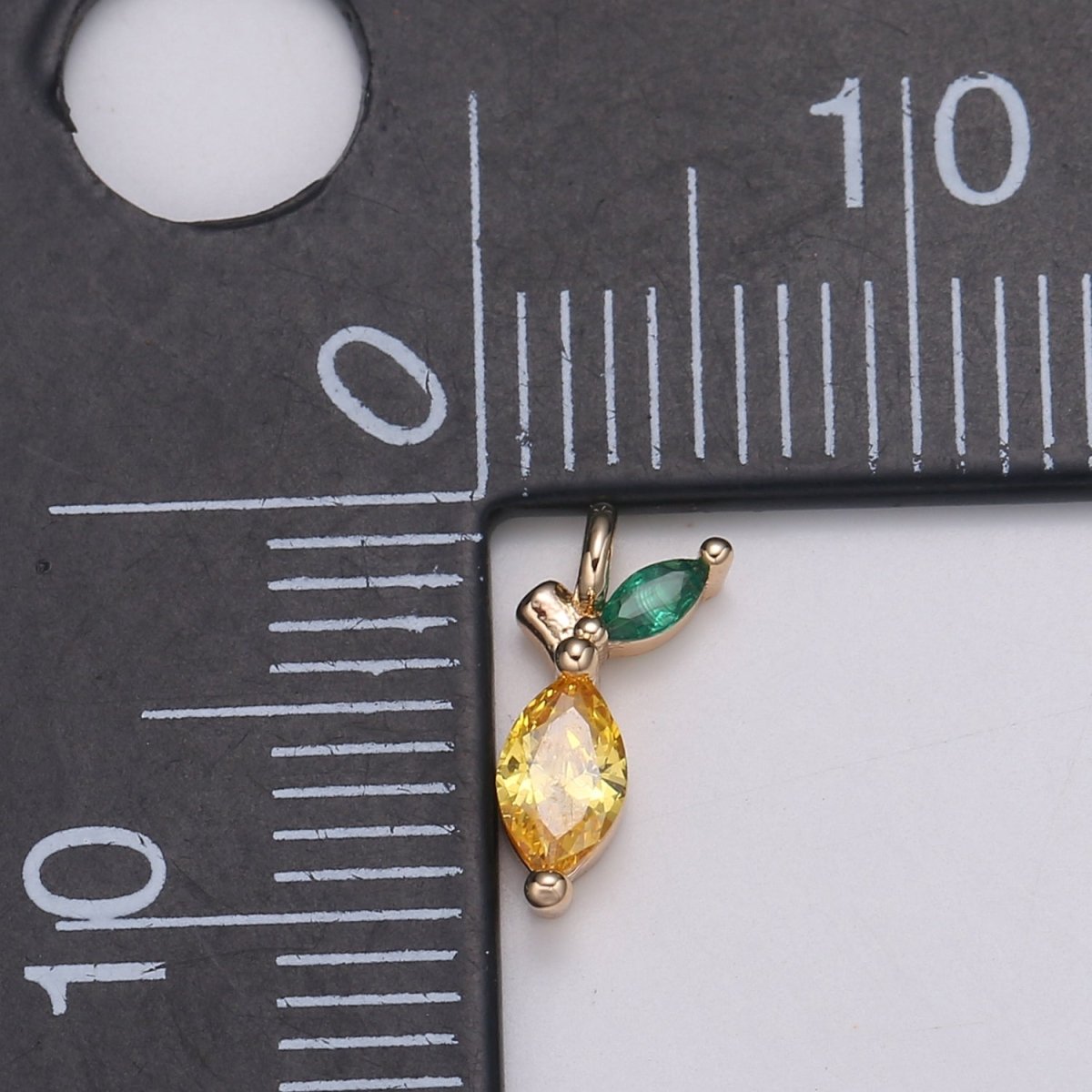 Mini Fruit Charm 18k Gold filled Yellow Charm for Bracelet Necklace Earring Component Fresh Fruity Charming Fruit Collection - DLUXCA