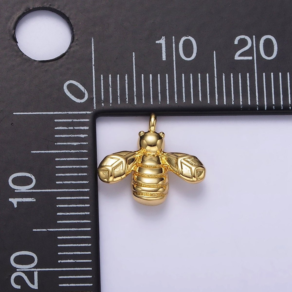 Mini Gold Bee Charm Silver Bumble Bee Charm Insect Jewelry Inspired N1087 N1088 - DLUXCA