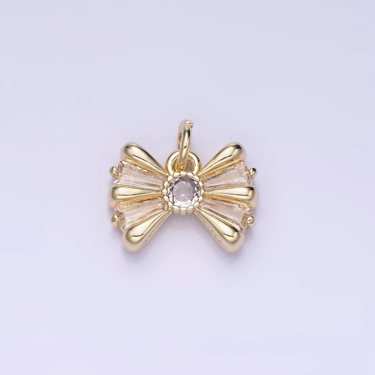 Mini Gold Bow Charm for Bracelet Necklace Earring Supply AG679 - DLUXCA