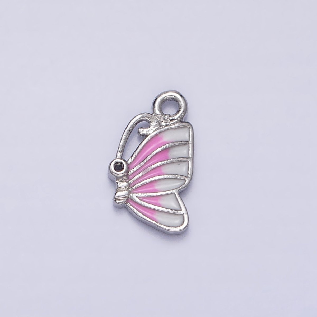 Mini Gold Butterfly Charm Pink Ombre Enamel Mariposa Charm AC418 AC419 - DLUXCA