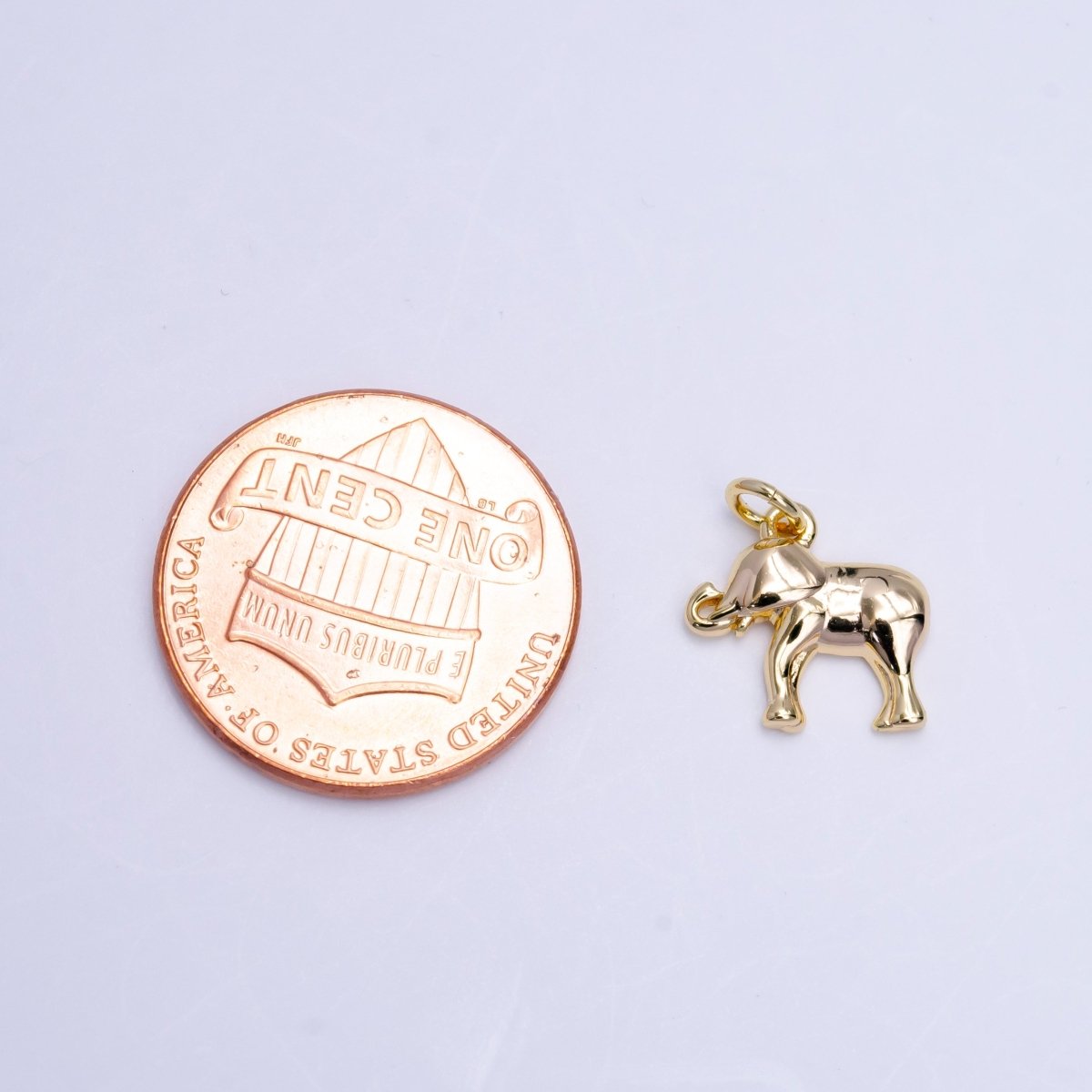 Mini Gold Elephant Charm AC-1398 - DLUXCA