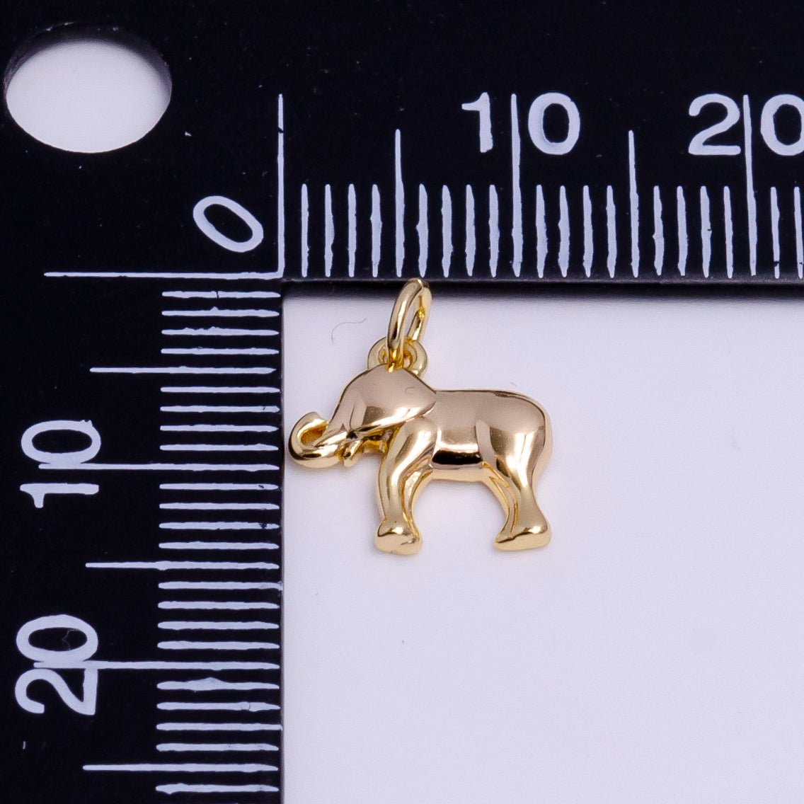 Mini Gold Elephant Charm AC-1398 - DLUXCA