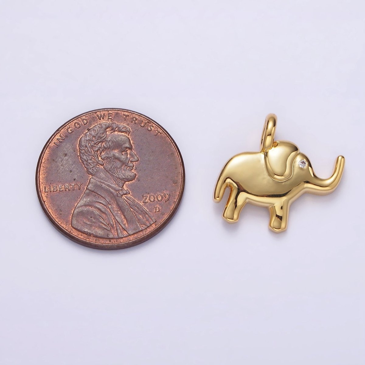 Mini Gold Elephant Charm Silver Dumbo Charm Safari Jewelry Inspired N1085 N1086 - DLUXCA