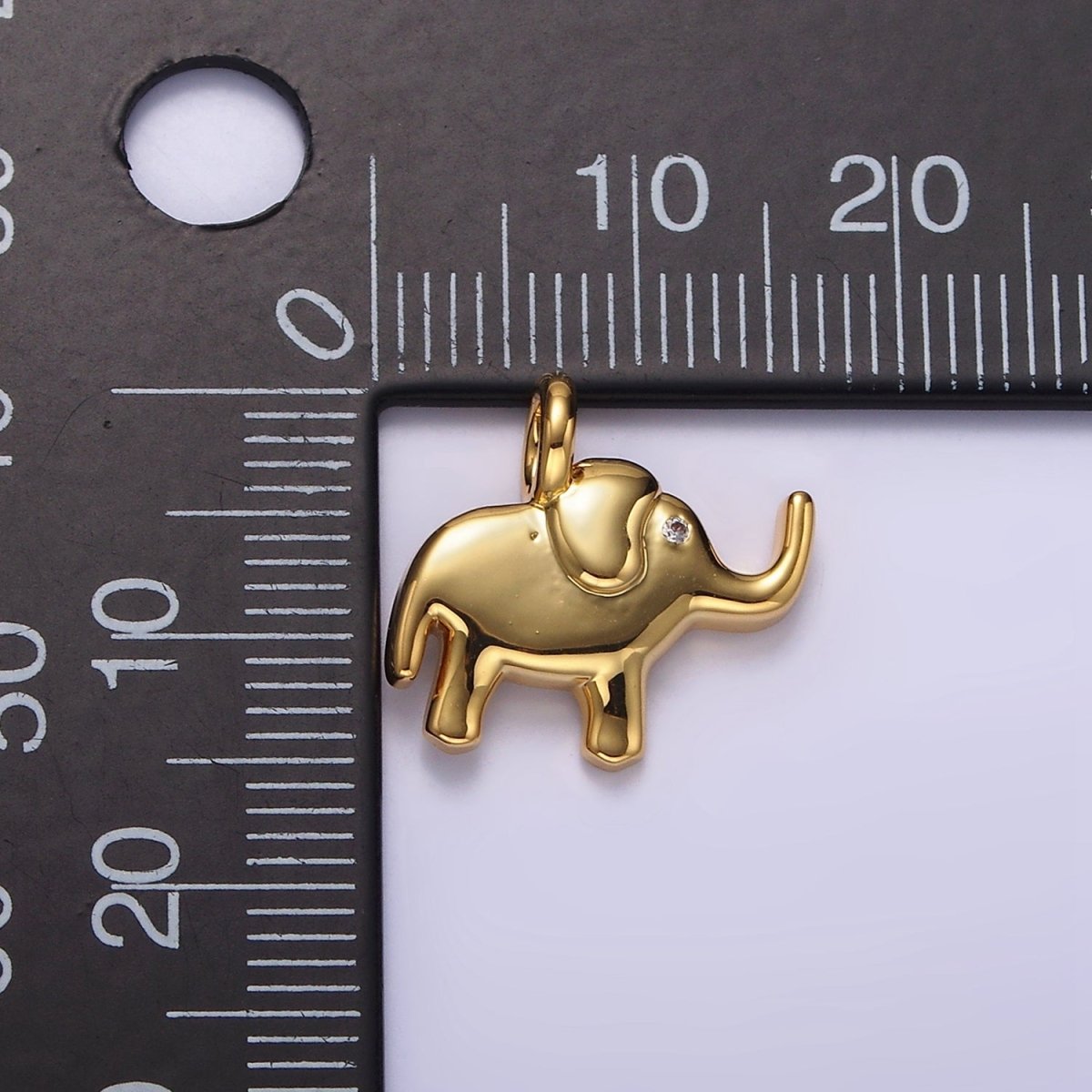 Mini Gold Elephant Charm Silver Dumbo Charm Safari Jewelry Inspired N1085 N1086 - DLUXCA