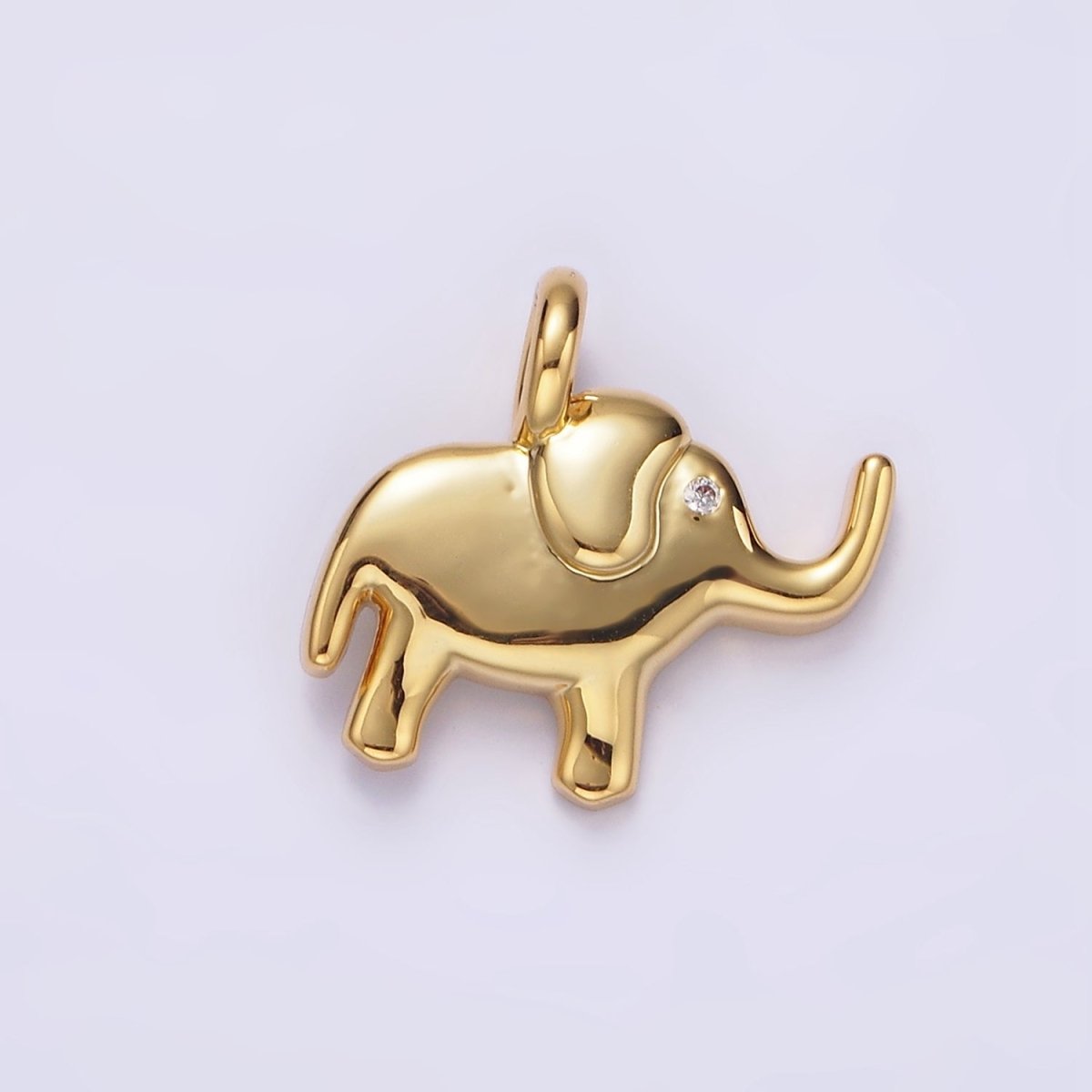 Mini Gold Elephant Charm Silver Dumbo Charm Safari Jewelry Inspired N1085 N1086 - DLUXCA