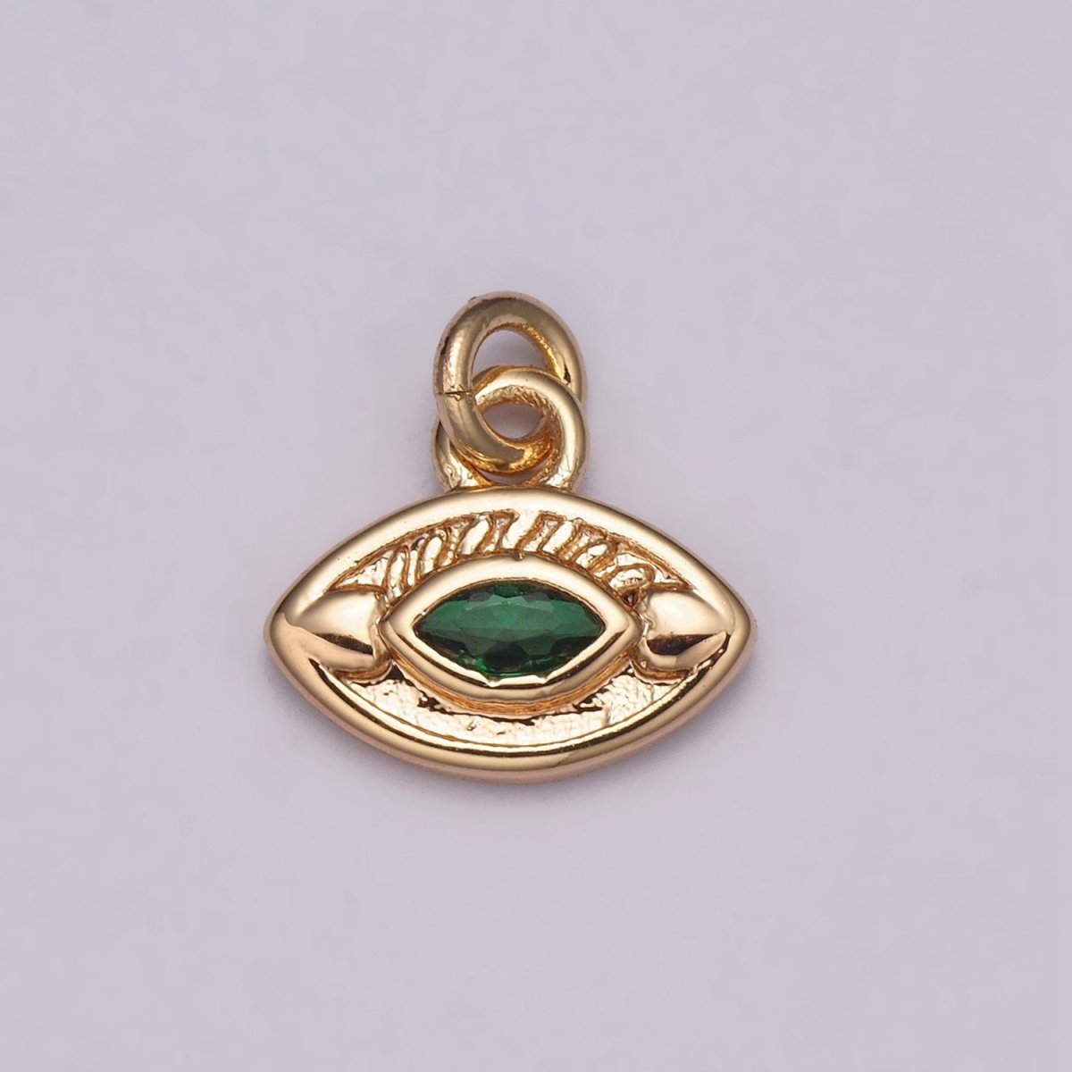 Mini Gold Evil Eye Charm Bracelet Making Craft Minimalist Amulet Cz Jewelry Protection Pendant Good Luck Lucky Eye Charm E-703-E-706 - DLUXCA