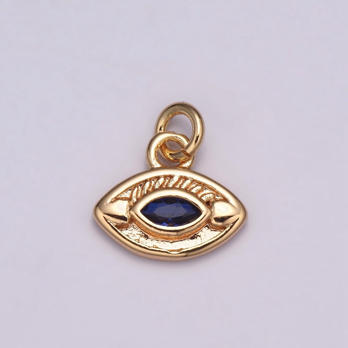 Mini Gold Evil Eye Charm Bracelet Making Craft Minimalist Amulet Cz Jewelry Protection Pendant Good Luck Lucky Eye Charm E-703-E-706 - DLUXCA