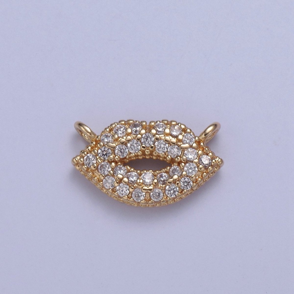 Mini Gold Filled Cubic Lips Charm Connector for Bracelet Neklace Link Connector Supply N-114 - DLUXCA