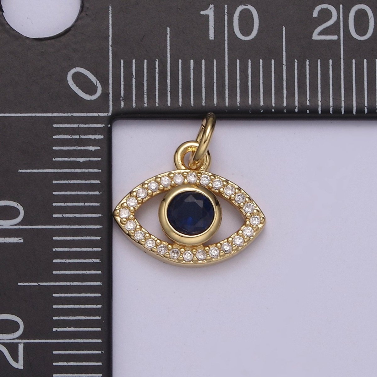 Mini Gold Filled Evil Eye Charm N-917 - DLUXCA