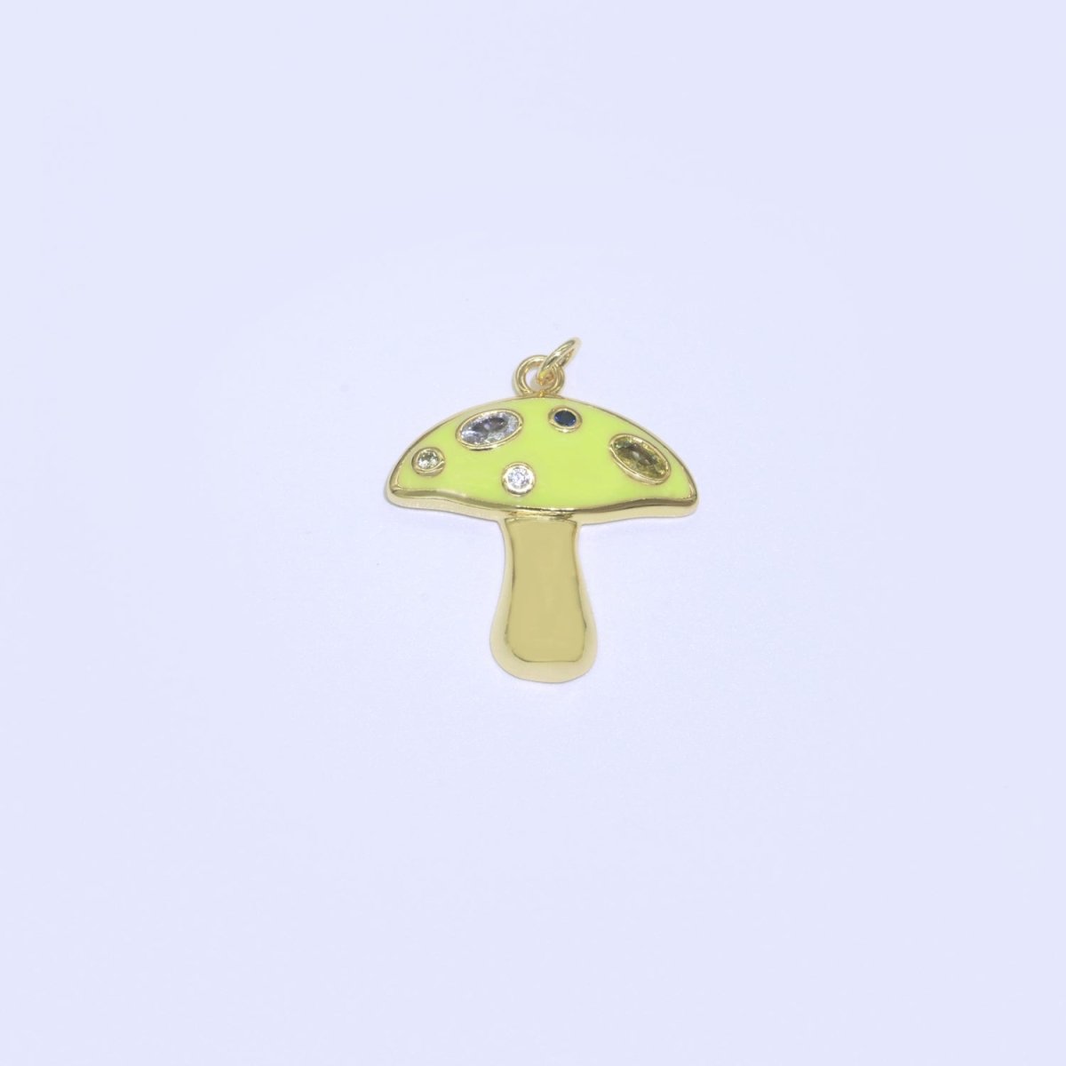 Mini Gold Filled Mushroom Charms, Enamel Magic Mushroom Pendant for Necklace Fantasy Celestial Jewelry for Statement Necklace M-410 - M-417 - DLUXCA