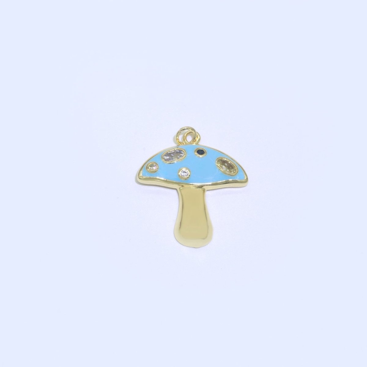 Mini Gold Filled Mushroom Charms, Enamel Magic Mushroom Pendant for Necklace Fantasy Celestial Jewelry for Statement Necklace M-410 - M-417 - DLUXCA