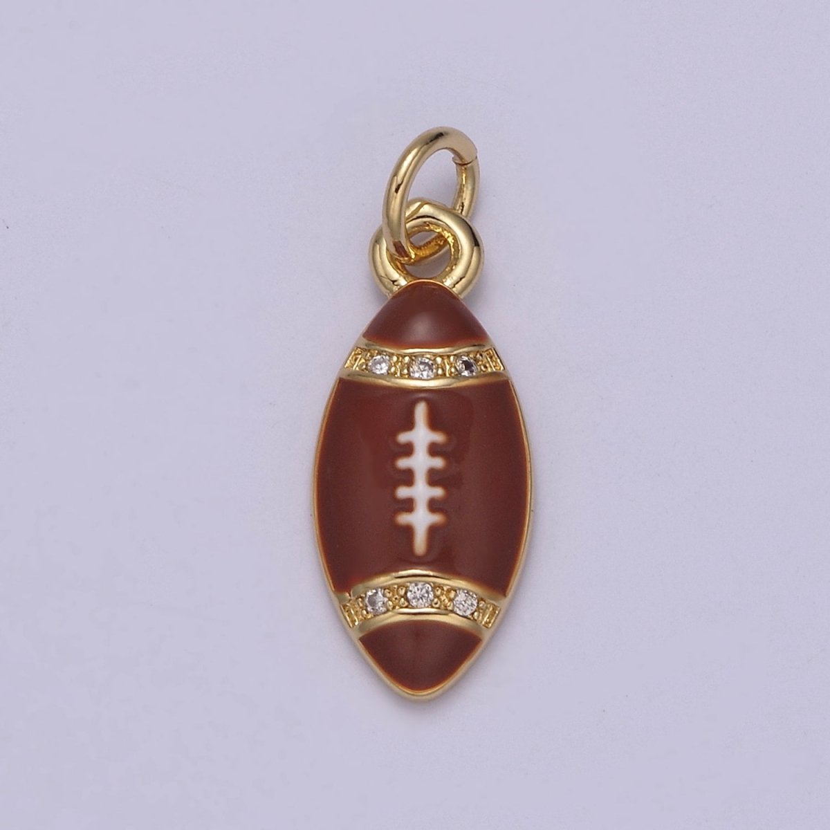 Mini Gold Football Charm Sports Ball Super Ball Party Jewelry Necklace Earring Bracelet Making N-925 - N-928 - DLUXCA