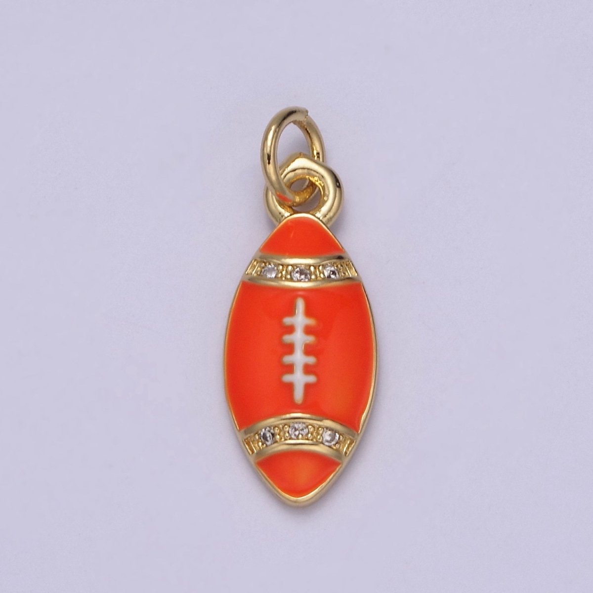 Mini Gold Football Charm Sports Ball Super Ball Party Jewelry Necklace Earring Bracelet Making N-925 - N-928 - DLUXCA