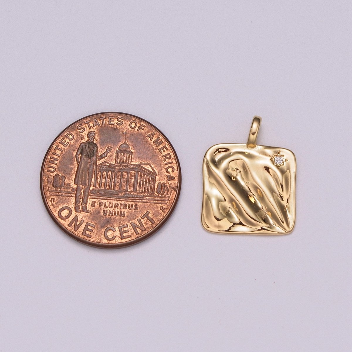 Mini Gold Heirloom Charm Micro Pave Star Charm Minimalist Jewelry Pendant for Necklace Bracelet Component M-785 - DLUXCA