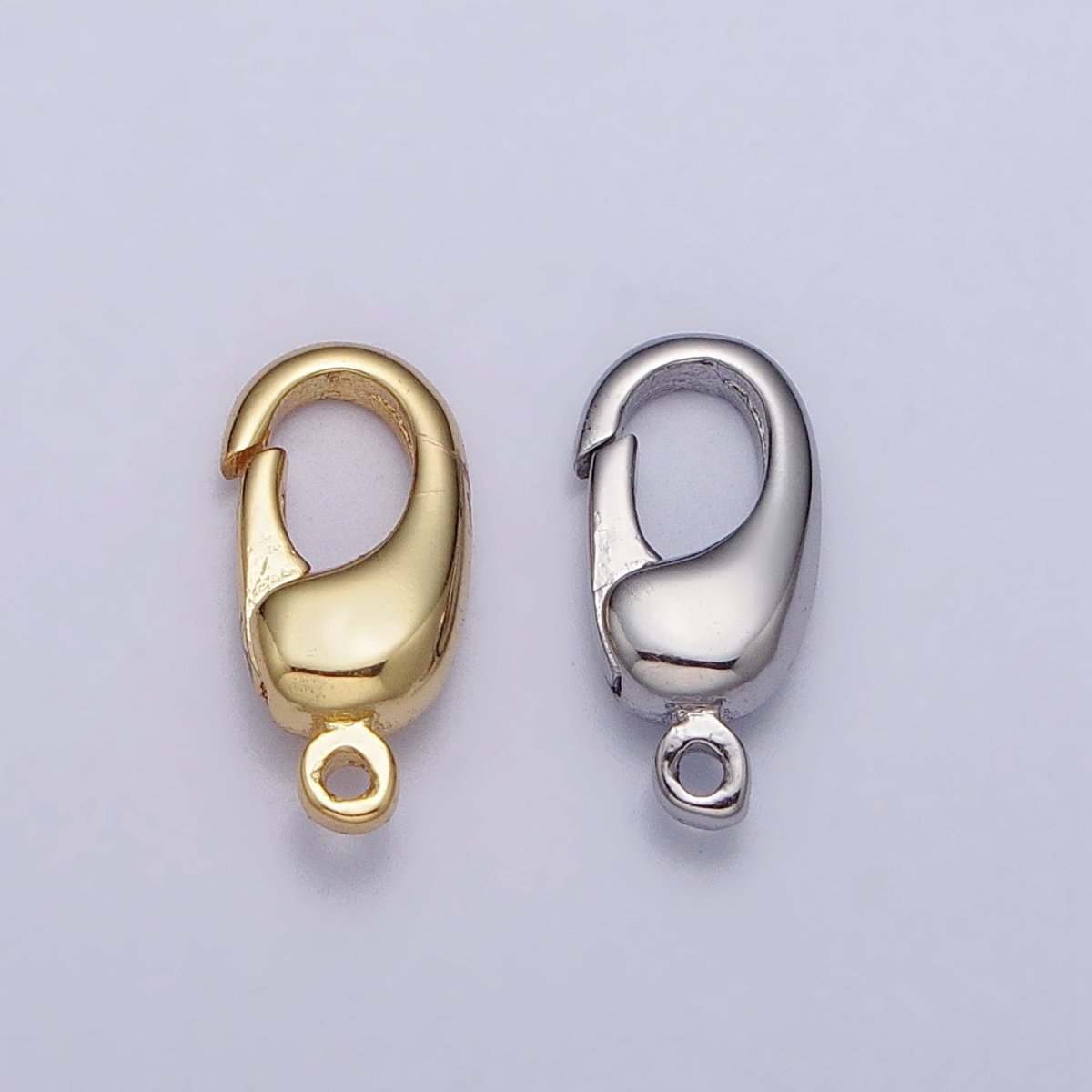 Mini Gold Push Clasp Wholesale Lobster Clasp Silver Lobster Claw for Jewelry Necklace Bracelet Anklet Making, Size 10.5 x 4.9mm Z-151 Z-152 - DLUXCA