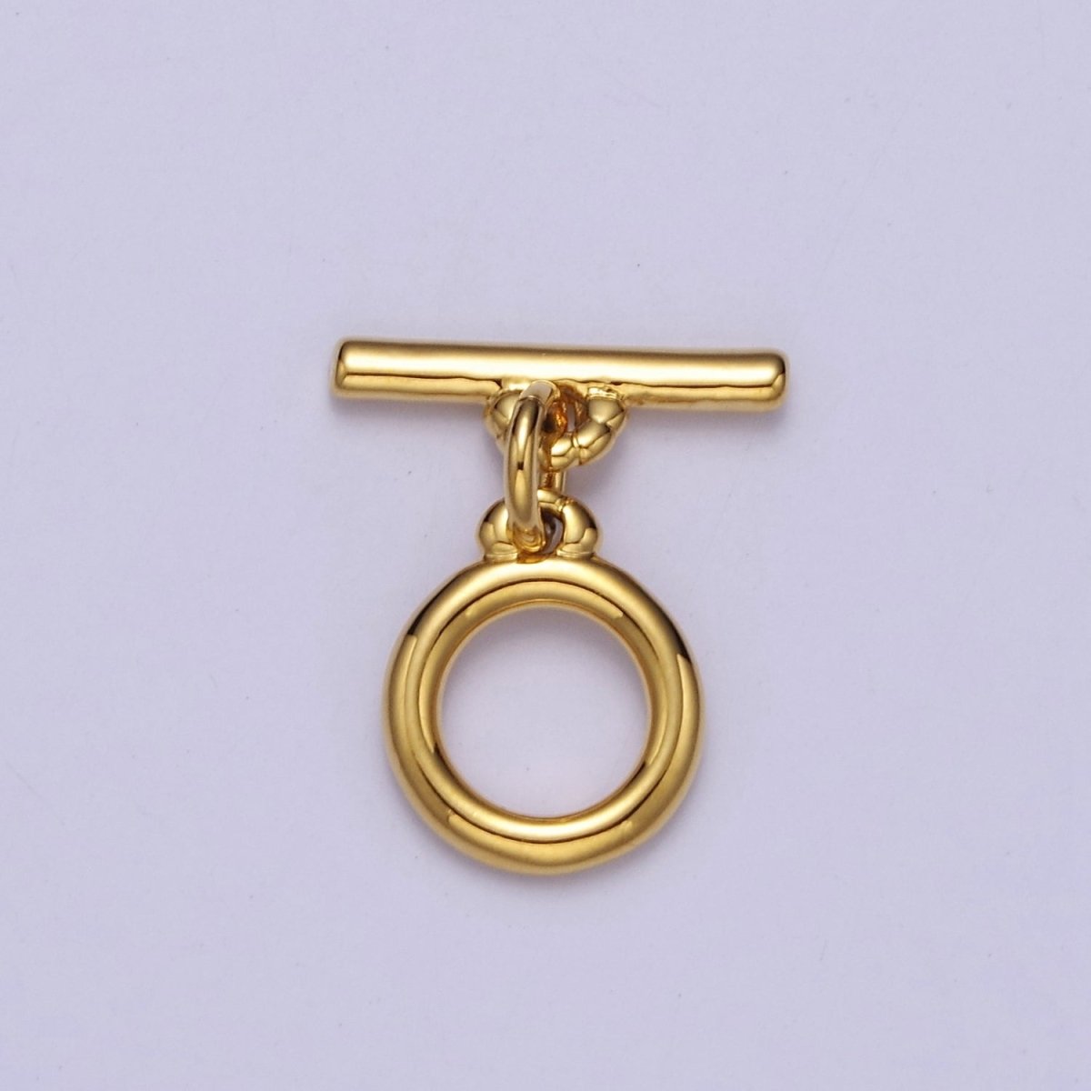 Mini Gold Round Toggle Clasp, Bracelet Necklace Jewelry Clasps, 24K Gold Filled OT Clasp L-715 L-716 - DLUXCA