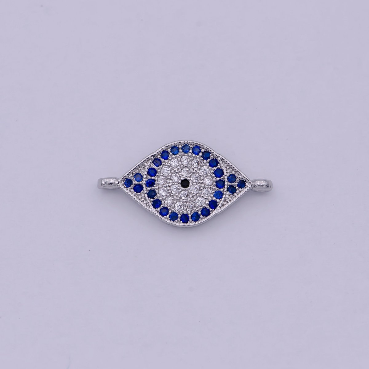 Mini Gold / Silver Cubic Evil eye Charm Connector for Link connector Bracelet, Necklace Component F-047 F-064 - DLUXCA