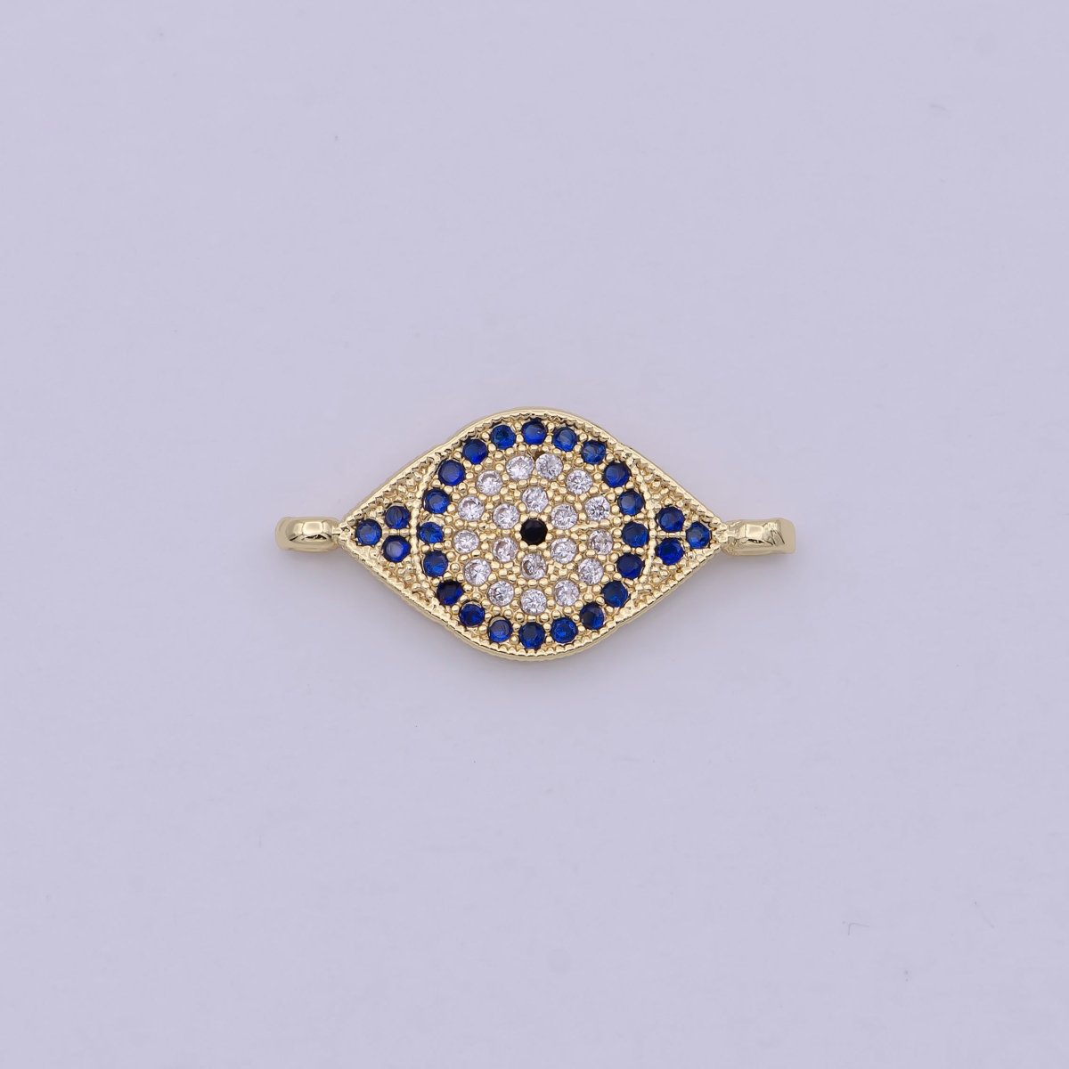 Mini Gold / Silver Cubic Evil eye Charm Connector for Link connector Bracelet, Necklace Component F-047 F-064 - DLUXCA