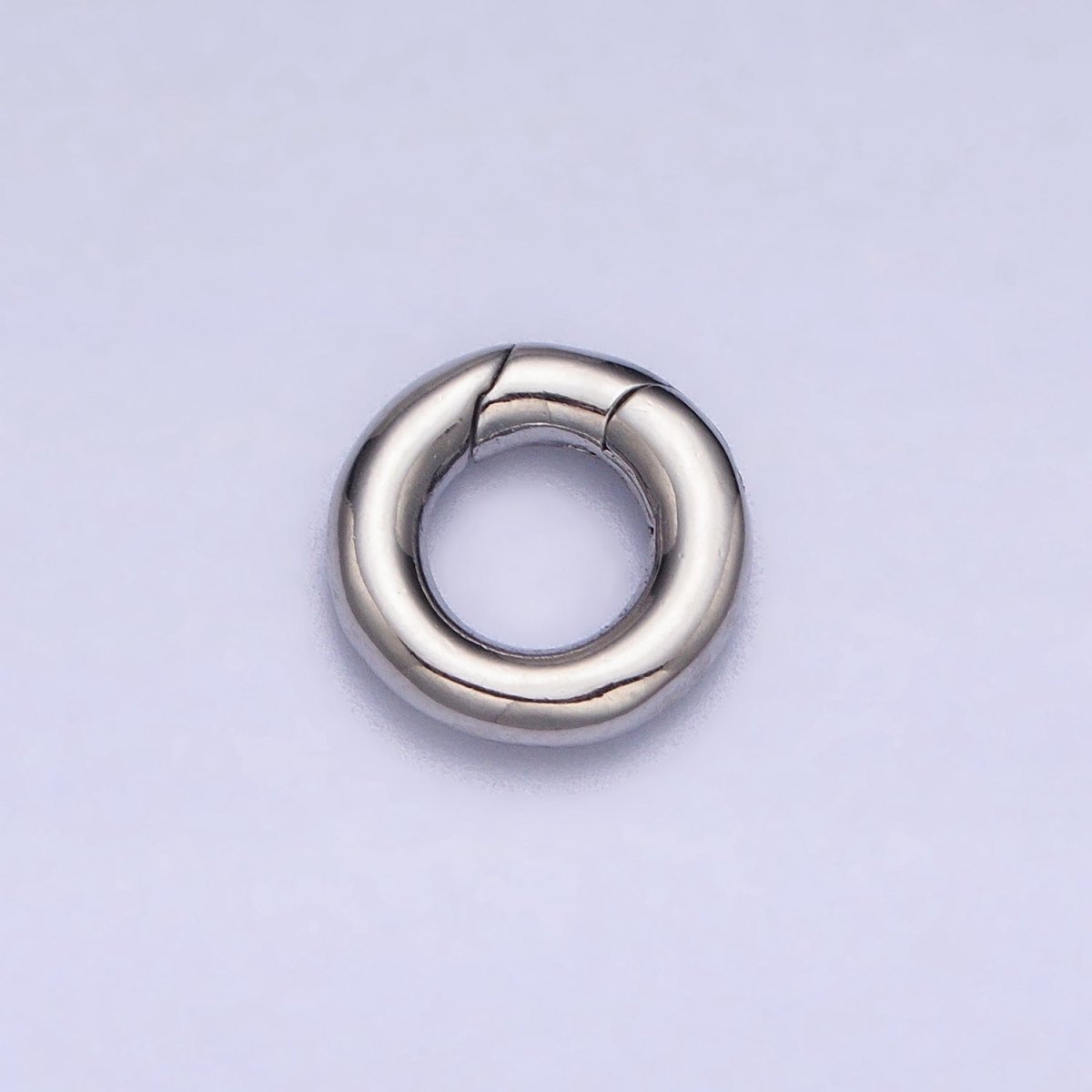 Mini Gold Silver Spring Gate Ring 10mm Round Circle Ring, Round Clasp, Push Clip Clasp, Spring Gate for Jewelry Making Z-303 Z-304 - DLUXCA