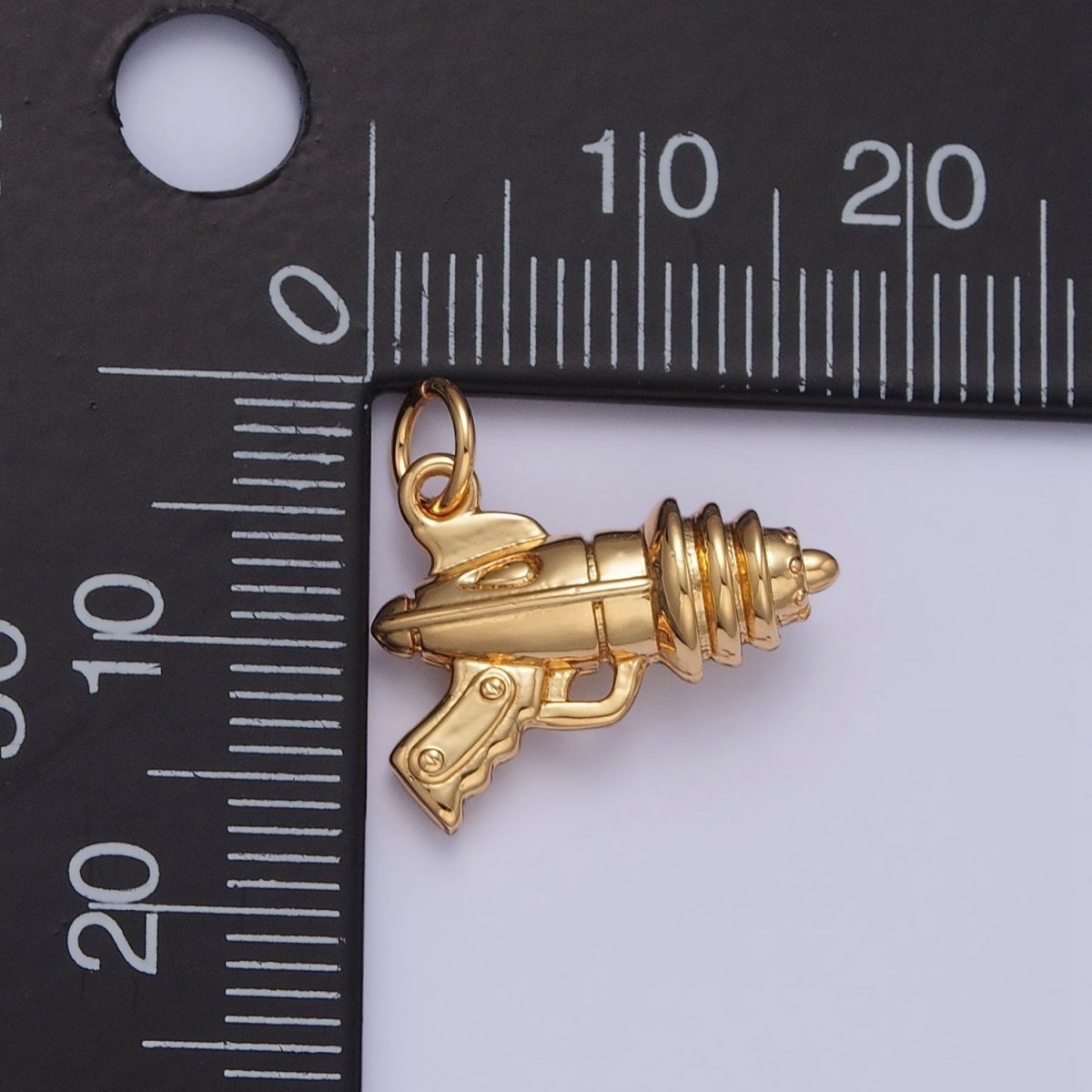 Mini Gold Space Gun Blaster Charm | X-144 - DLUXCA