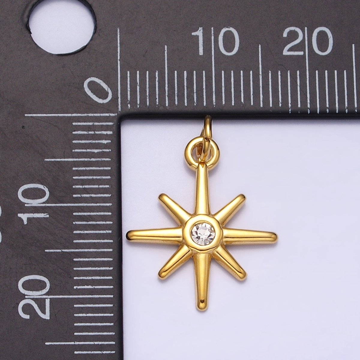 Mini Gold Star Charm North Star Pendant Celestial Jewelry AC-444 AC-445 - DLUXCA