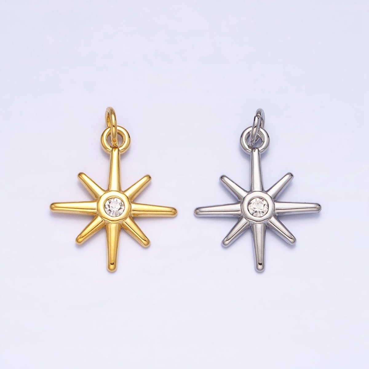 Mini Gold Star Charm North Star Pendant Celestial Jewelry AC-444 AC-445 - DLUXCA