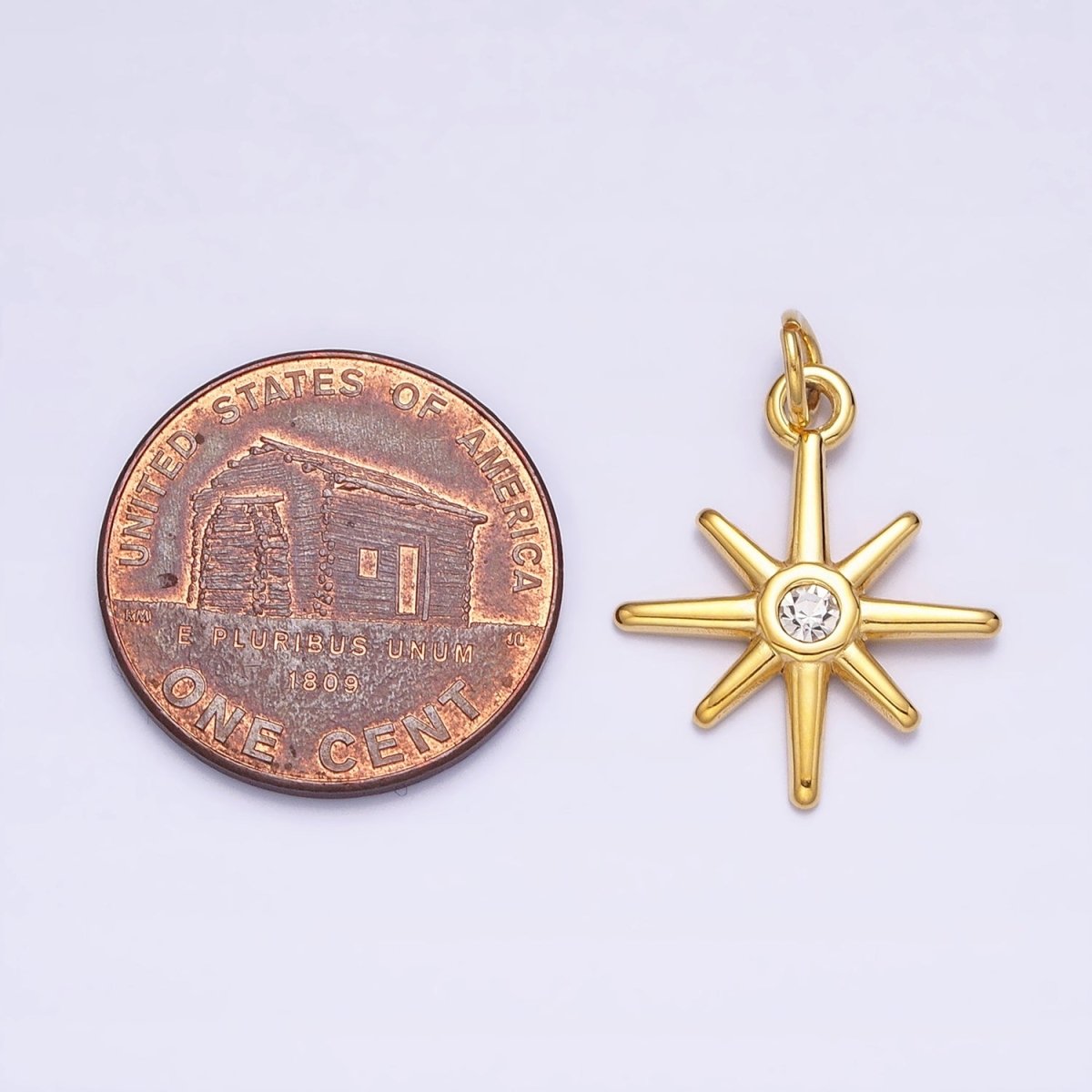 Mini Gold Star Charm North Star Pendant Celestial Jewelry AC-444 AC-445 - DLUXCA