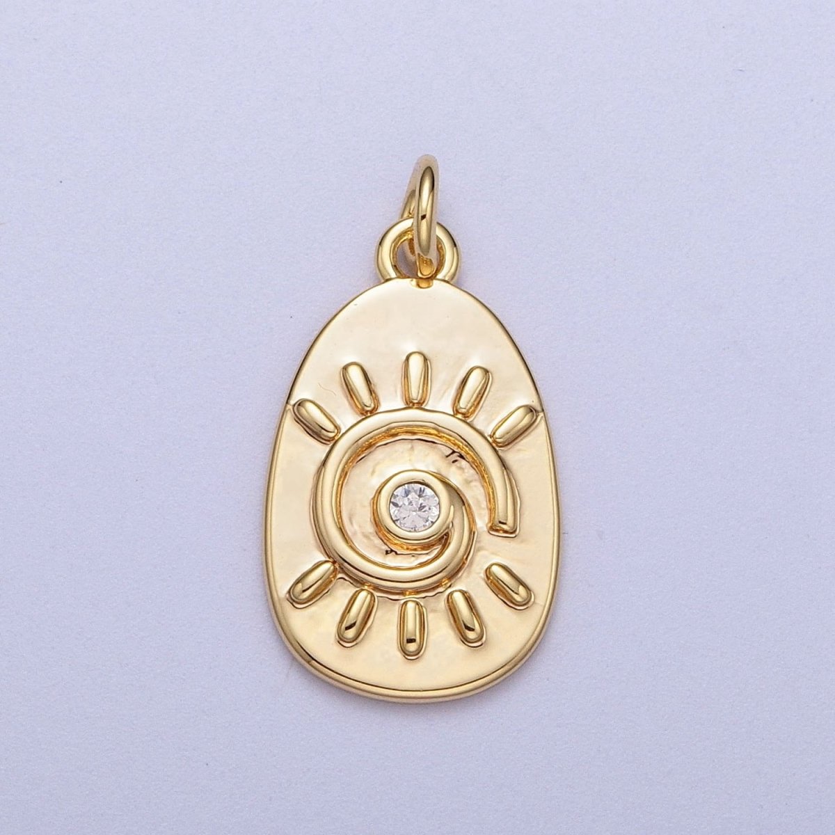 Mini Gold Sun Charm Tear Drop Bohemian Inspired Jewelry Add on Pendant | A-056 - DLUXCA