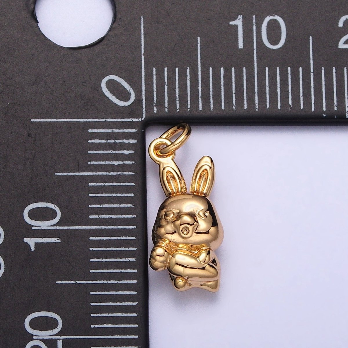 Mini Little Rabbit Bunny Carrot Add-On Charm in Gold & Silver | AC286 AC287 - DLUXCA