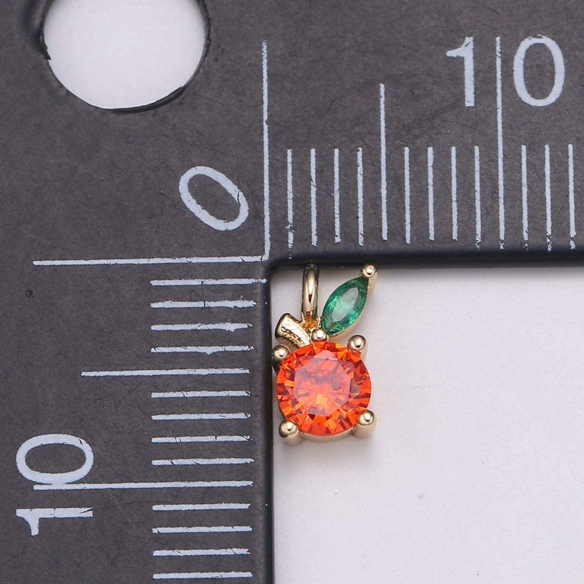 Mini Orange charm 18K Gold filled Fruit charm for Necklace bracelet Earring Component jewelry Making Supply E-181 - DLUXCA