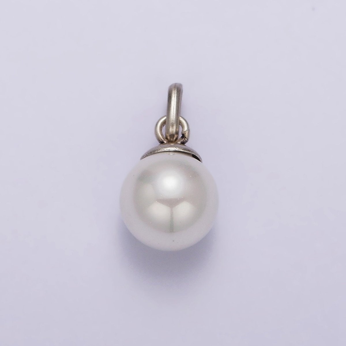 Mini Pearl Charm Dangle Drop Pendant in 925 Sterling Silver Pendant SL-337 - DLUXCA