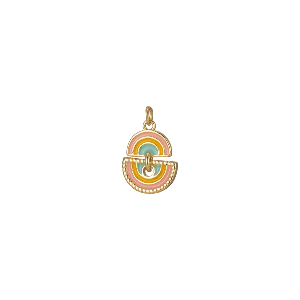 Mini Rainbow Charm Bohemian Pendant Enamel Charm for necklace bracelet component E-932 - DLUXCA