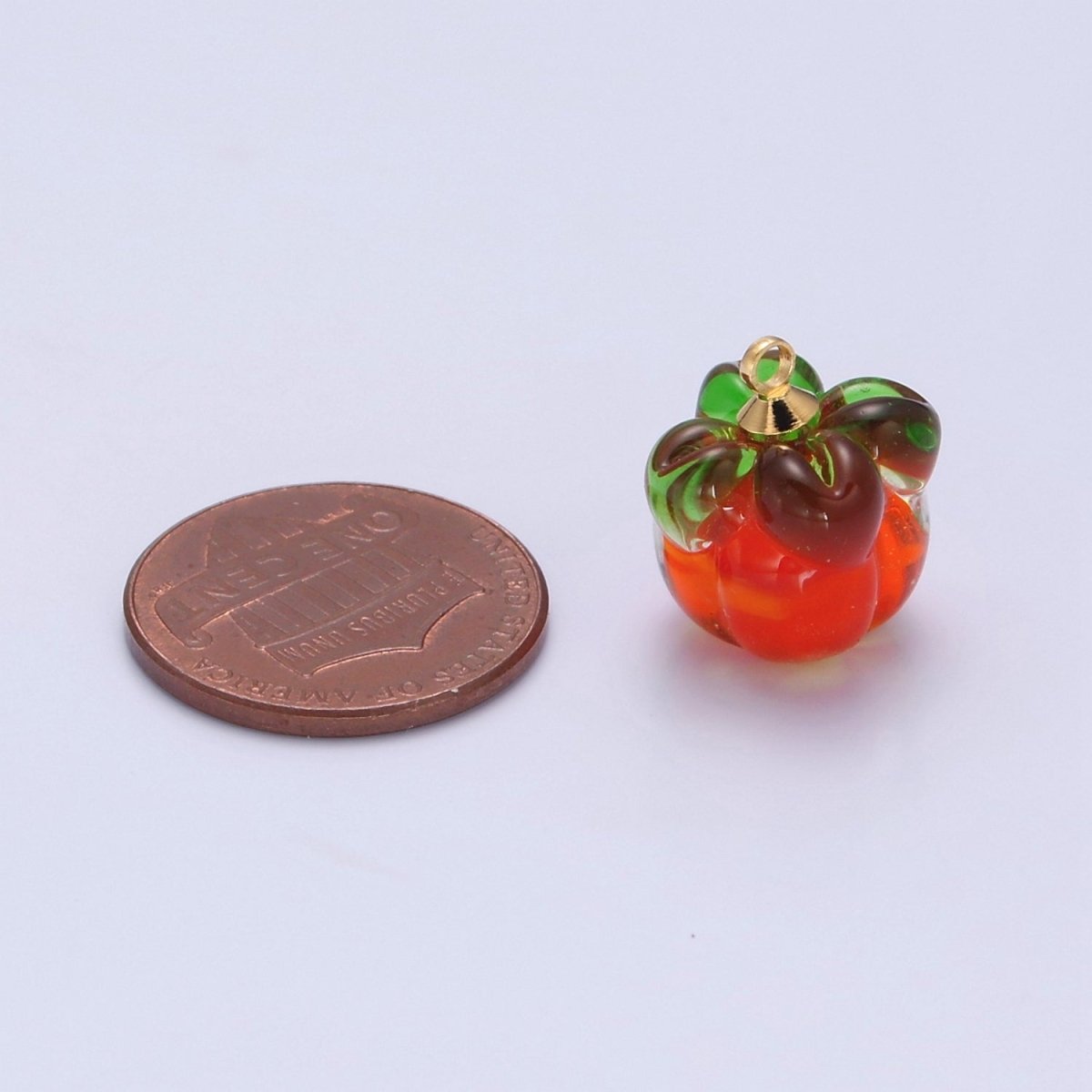 Mini Red Tomato Fruit Vegetable Foodie Inspired Glass Charm | W-199 - DLUXCA